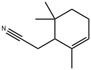2,6,6-トリメチル-2-シクロヘキセン-1-アセトニトリル 化学構造式
