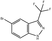 5-ブロモ-3-(トリフルオロメチル)-1H-インダゾール 化学構造式