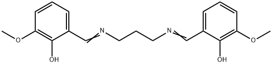2,2'-(1,3-Propanediyl)bis(nitrilomethylidyne)bis(6-methoxyphenol) Structure