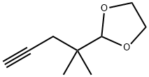 1,3-Dioxolane,  2-(1,1-dimethyl-3-butynyl)-  (9CI) Structure