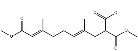 (3E,7E)-3,7-Dimethyl-3,7-octadiene-1,1,8-tricarboxylic acid trimethyl ester Structure