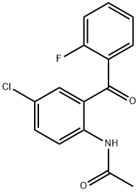 2-(アセチルアミノ)-5-クロロ-2'-フルオロベンゾフェノン 化学構造式