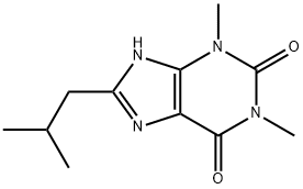 1,3-Dimethyl-8-isobutyl-1H-purine-2,6(3H,7H)-dione Struktur