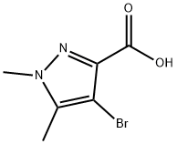 4-溴-1,5-二甲基-1-H-吡唑-3-羧酸, 5775-91-7, 结构式
