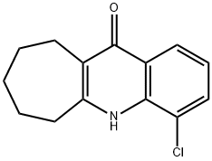 5,6,7,8,9,10-ヘキサヒドロ-4-クロロ-11H-シクロヘプタ[b]キノリン-11-オン 化学構造式