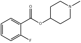 Benzoic acid, 2-fluoro-, 1-methyl-4-piperidinyl ester (9CI) Structure