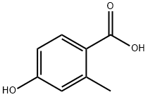 4-ヒドロキシ-o-トルイル酸 化学構造式