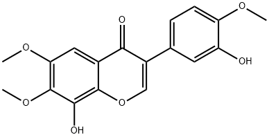3',8-ジヒドロキシ-4',6,7-トリメトキシイソフラボン 化学構造式