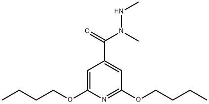 N,N'-ジメチル-2,6-ジブトキシイソニコチン酸ヒドラジド 化学構造式