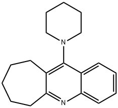 7,8,9,10-Tetrahydro-11-piperidino-6H-cyclohepta[b]quinoline Struktur