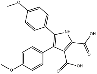 4,5-Bis(p-methoxyphenyl)-1H-pyrrole-2,3-dicarboxylic acid Struktur