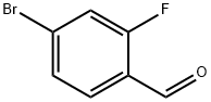 4-ブロモ-2-フルオロベンズアルデヒド 化学構造式