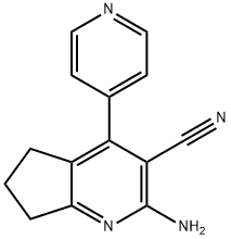 5H-Cyclopenta[b]pyridine-3-carbonitrile,2-amino-6,7-dihydro-4-(4-pyridinyl)-(9CI) Structure