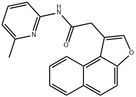 Naphtho[2,1-b]furan-1-acetamide, N-(6-methyl-2-pyridinyl)- (9CI) Structure