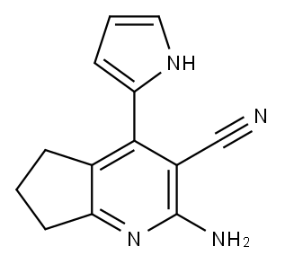 5H-Cyclopenta[b]pyridine-3-carbonitrile,2-amino-6,7-dihydro-4-(1H-pyrrol-2-yl)-(9CI) Structure