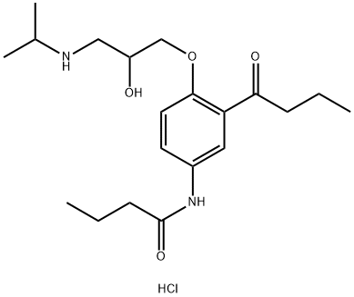 rac 3-Deacetyl-3-butanoyl Acebutolol Hydrochloride Structure
