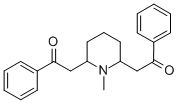 2,2'-(1-Methyl-2,6-piperidinediyl)diacetophenon Structure