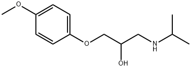 1-(イソプロピルアミノ)-3-(4-メトキシフェノキシ)-2-プロパノール 化学構造式
