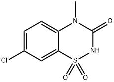 7-Chloro-4-methyl-2H-1,2,4-benzothiadiazin-3(4H)-on-1,1-dioxide 结构式