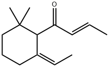 (E)-1-[6-[(Z)-エチリデン]-2,2-ジメチルシクロヘキシル]-2-ブテン-1-オン 化学構造式