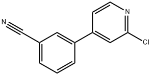 2-CHLORO-4-(3-CYANOPHENYL)PYRIDINE Structure