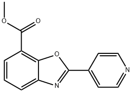 2-(4-吡啶基)苯并恶唑-7-羧酸甲酯, 579525-07-8, 结构式