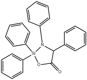 2,2,3,4-Tetraphenyl-1-oxa-3-aza-2-silacyclopentan-5-one Structure