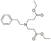 ethyl N-(3-ethoxy-3-oxopropyl)-N-(2-phenylethyl)-beta-alaninate Struktur