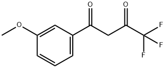 4,4,4-トリフルオロ-1-(3-メトキシフェニル)ブタン-1,3-ジオン 化学構造式