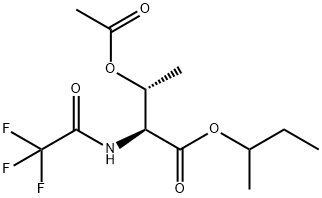 O-アセチル-N-(トリフルオロアセチル)-L-トレオニン1-メチルプロピル 化学構造式