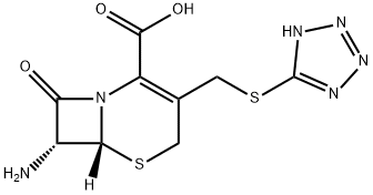 (6R-trans)-7-AMino-8-oxo-3-[(1H-tetrazol-5-ylthio)Methyl]-5-thia-1-azabicyclo[4.2.0]oct-2-ene-2-carboxylic Acid Structure