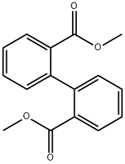 1,1'-ビフェニル-2,2'-ジカルボン酸ジメチル 化学構造式