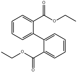 2,2'-ニカルボン酸ジエチルビフェニル 化学構造式