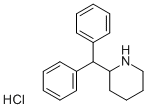 2-二苯甲基哌啶盐酸盐, 5807-81-8, 结构式
