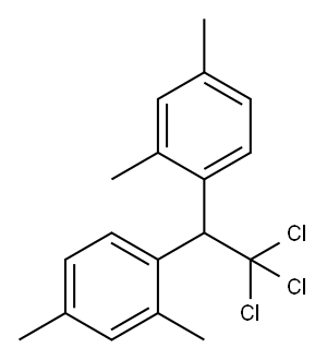 1,1,1-トリクロロ-2,2-ジ(2,4-キシリル)エタン 化学構造式