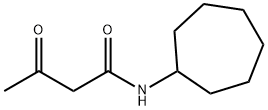 N-シクロヘプチル-3-オキソブタンアミド 化学構造式