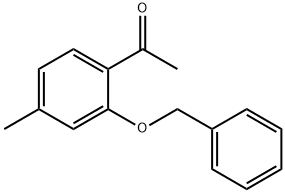 2′-(ベンジルオキシ)-4′-メチルアセトフェノン 化学構造式