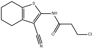 3-CHLORO-N-(3-CYANO-4,5,6,7-TETRAHYDRO-1-BENZOTHIEN-2-YL)PROPANAMIDE Structure