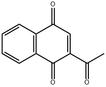 2-アセチルナフタレン-1,4-ジオン 化学構造式