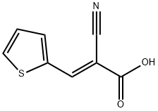 2-氰基-3-(2-噻吩)丙烯酸 结构式