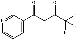 4,4,4-トリフルオロ-1-(ピリジン-3-イル)-1,3-ブタンジオン 化学構造式