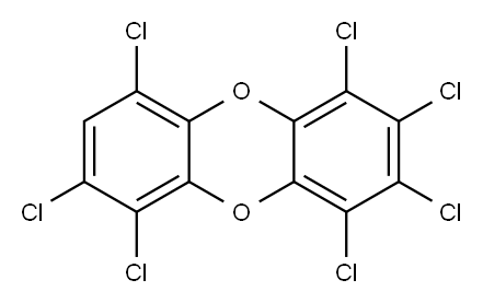 1,2,3,4,6,7,9-HEPTACHLORODIBENZO-P-DIOXIN Struktur