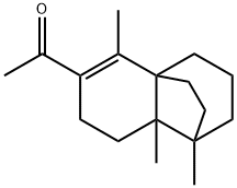 1-[(1,3,4,7,8,8a-ヘキサヒドロ-1,5,8a-トリメチル-2H-1,4a-エタノナフタレン)-6-イル]エタノン 化学構造式