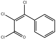 (Z)-2,3-ジクロロ-3-フェニルプロペノイルクロリド 化学構造式
