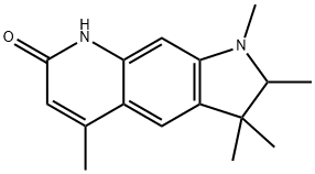 1,2,3,8-テトラヒドロ-1,2,3,3,5-ペンタメチル-7H-ピロロ[3,2-g]キノリン-7-オン 化学構造式