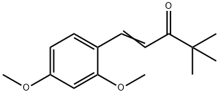 1-(2,4-ジメトキシフェニル)-4,4-ジメチル-1-ペンテン-3-オン 化学構造式