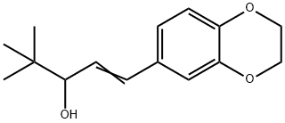 1-(2,3-ジヒドロ-1,4-ベンゾジオキシン-6-イル)-4,4-ジメチル-1-ペンテン-3-オール 化学構造式