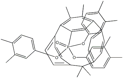 2,2-ビス[4-[ビス(3,4-ジメチルフェノキシ)ホスフィニルオキシ]フェニル]プロパン 化学構造式