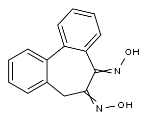 5H-Dibenzo[a,c]cycloheptene-5,6(7H)-dione dioxime 结构式