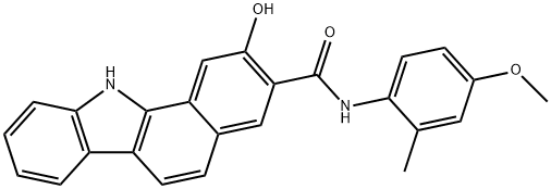 2-羟基-N-(4-甲氧基-2-甲基苯基)-11H-苯并[a]咔唑-3-甲酰胺, 5840-22-2, 结构式